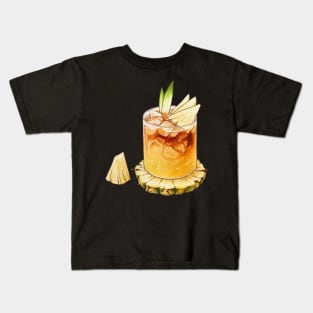 Pineapple Drink Vintage Kids T-Shirt